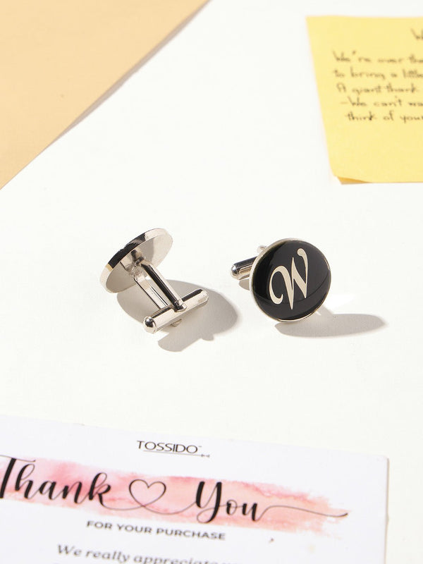 Alphabet W Cufflink - TOSSIDO