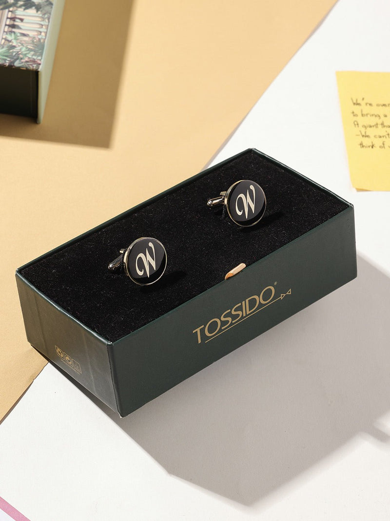 Alphabet W Cufflink - TOSSIDO