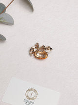 Amber Pumpkin Pearl Brooch - TOSSIDO