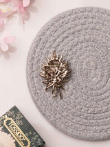 Amber Radiance Crystal Bloom Brooch - TOSSIDO