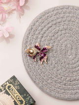 Amethyst Koi Crystal Brooch - TOSSIDO