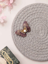 Amethyst Pearl Butterfly Brooch - TOSSIDO