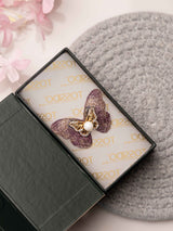 Amethyst Pearl Butterfly Brooch - TOSSIDO