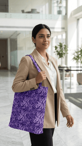 Amethyst Purple Script Tote - TOSSIDO