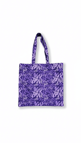 Amethyst Purple Script Tote - TOSSIDO