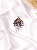 Amethyst Radiance Leaf Brooch - TOSSIDO