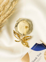 Antique Grey Rose Brooch - TOSSIDO