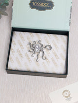 Antique Silver Baroque Pearl Octopus Brooch