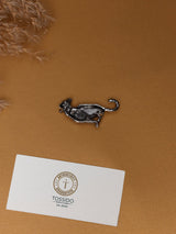 Antique Silver Crouching Leopard Brooch