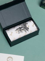 Antique Silver Twin Horses Brooch - TOSSIDO