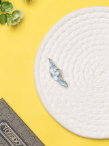 Aqua Pearl Wave Brooch - TOSSIDO