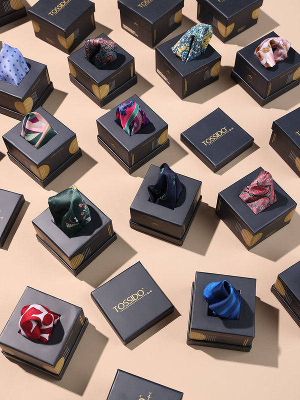 Assorted Printed Pocket Square Gift Set - TOSSIDO