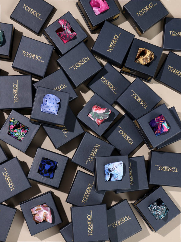 Assorted Printed Pocket Square Gift Set - TOSSIDO