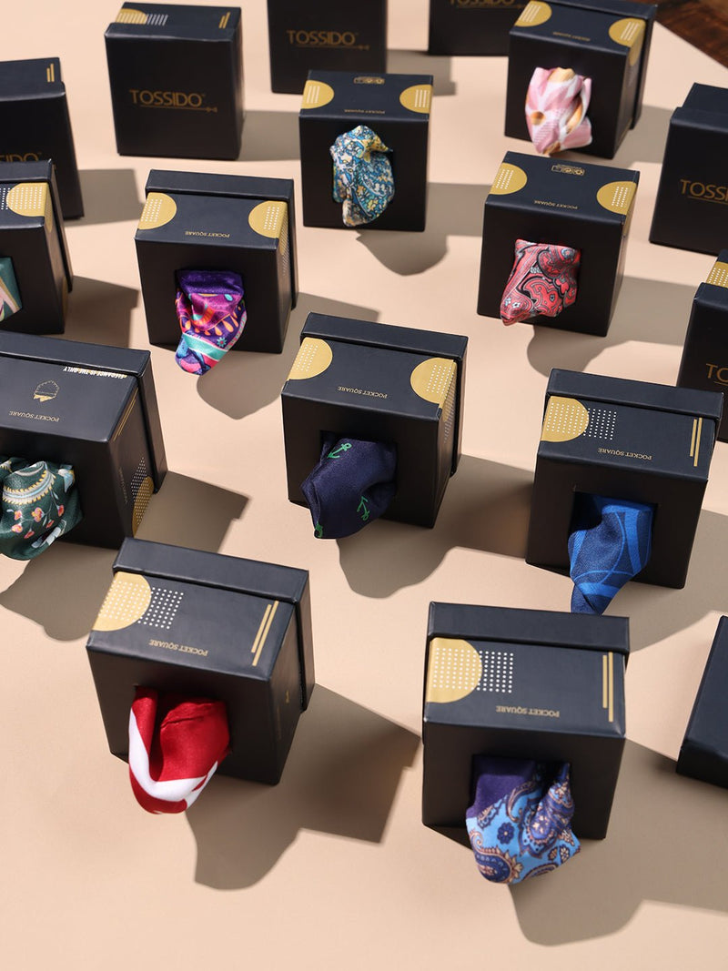 Assorted Printed Pocket Square Gift Set - TOSSIDO