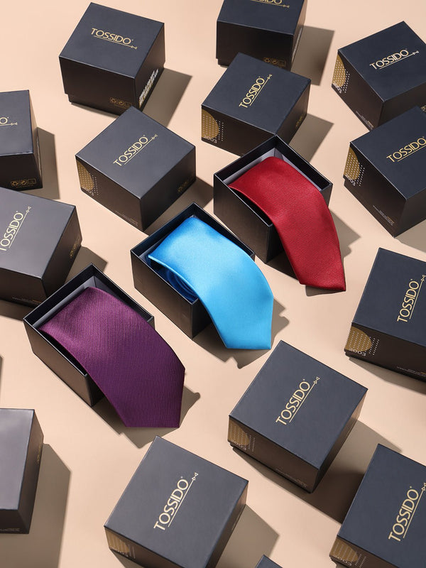 Assorted Solid Neckties - TOSSIDO