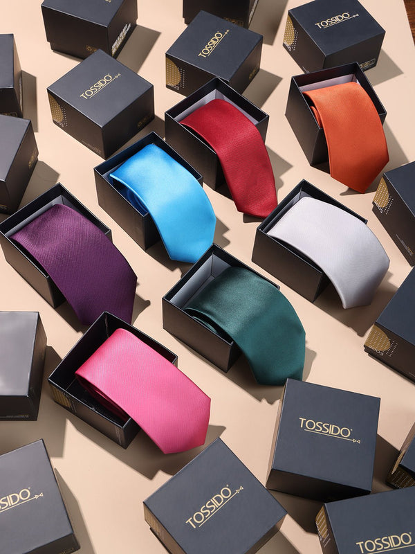 Assorted Solid Neckties - TOSSIDO