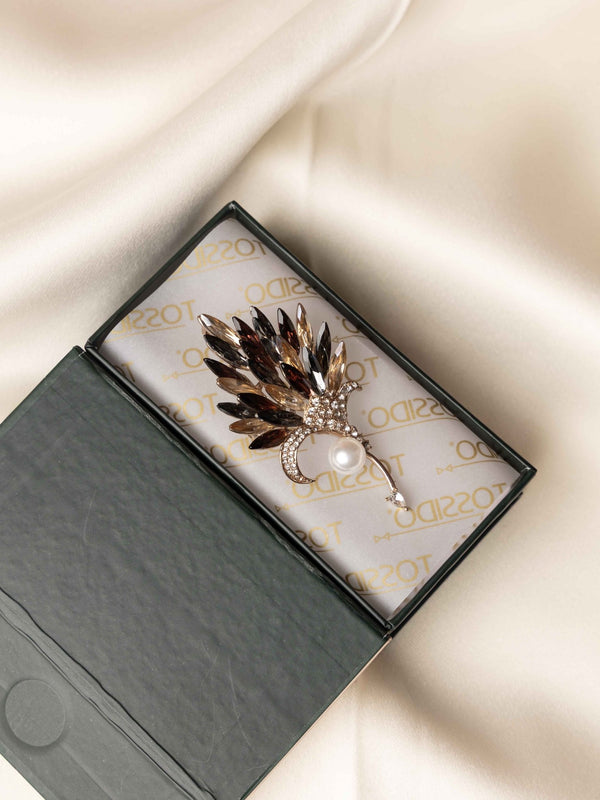 Aurora Feather Brooch - TOSSIDO