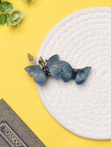 Azure Bloom Triple Butterfly Brooch - TOSSIDO