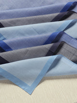 Azure Jacquard Luxe Cotton Handkerchief Set - TOSSIDO