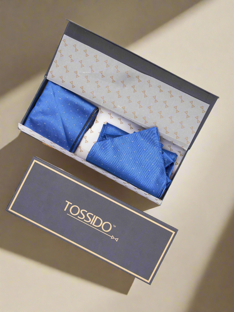 Blue Breeze - Woven Ascot & Pocket Square