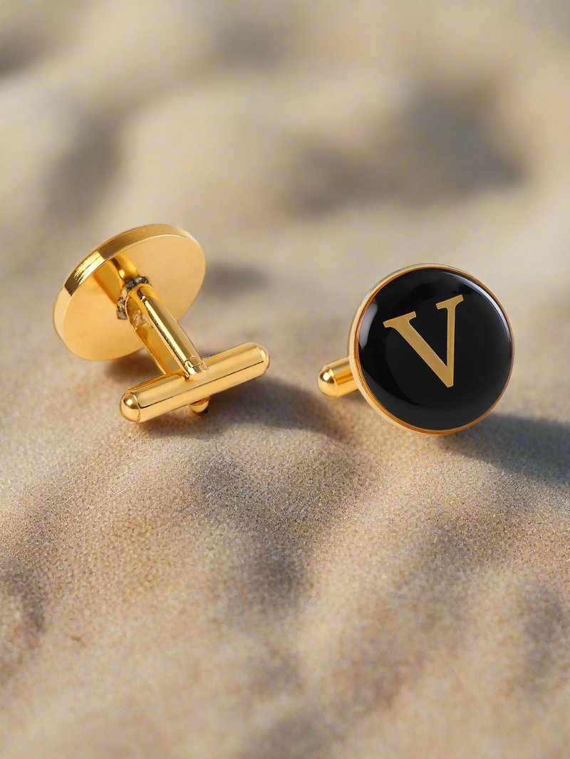 Alphabet V Cufflink