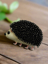 Black Hedgehog Brooch