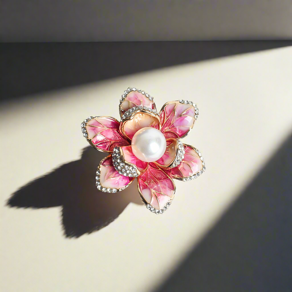 Pink Flower Brooch