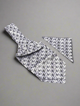 Monochrome Muse - Woven Ascot & Pocket Square