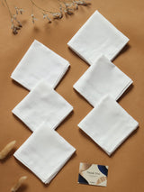 Basic White Comfort Cotton Handkerchief Set - TOSSIDO