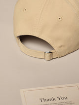Beige A Embroidered Baseball Cap - TOSSIDO