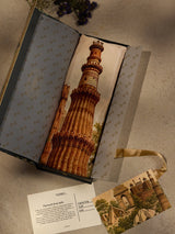 Beige Delhi Monuments City Scarf - TOSSIDO