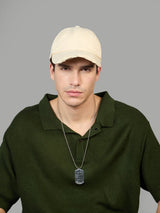 Beige Distressed Baseball Cap - TOSSIDO
