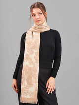 Beige Floral Premium Muffler - TOSSIDO
