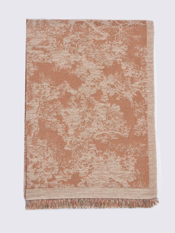 Beige Floral Premium Muffler - TOSSIDO