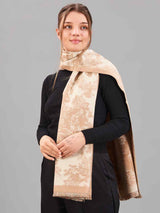 Beige Floral Premium Muffler - TOSSIDO