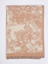 Beige Floral Premium Muffler - TOSSIDO