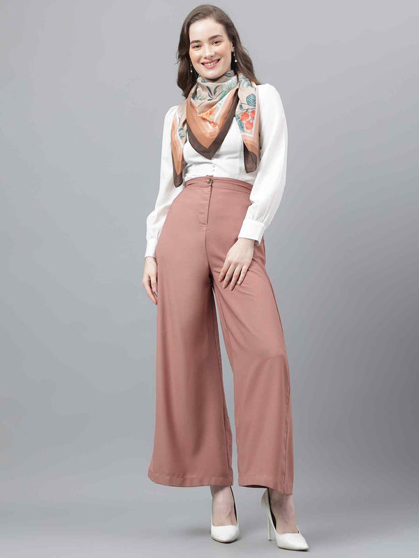 Beige Floral Scarf & Scarf Bag Set - TOSSIDO