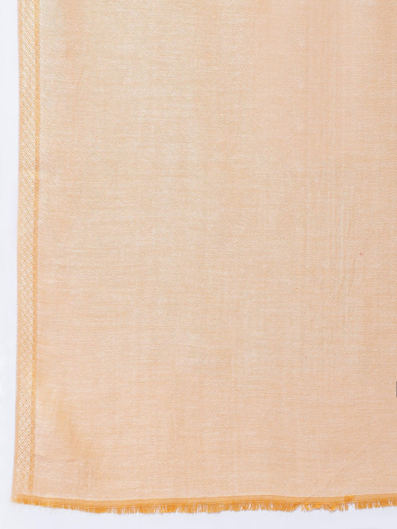 Beige Solid Stole - TOSSIDO