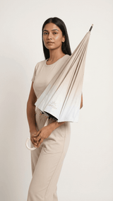 Beige & White Merger Umbrella - TOSSIDO