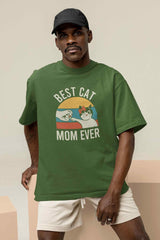 Best Cat Mom Ever Oversized Tee - TOSSIDO