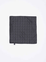 Black Abstract Reversible Stole & Pocket Square Set - TOSSIDO
