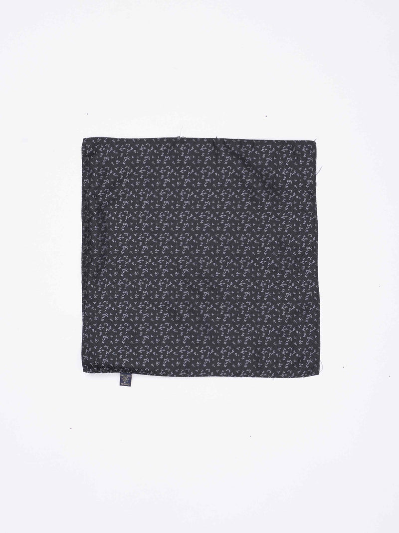 Black Abstract Reversible Stole & Pocket Square Set - TOSSIDO