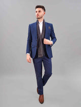 Black Abstract Reversible Stole & Pocket Square Set - TOSSIDO