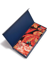 Black And Orange Floral Scarf & Scarf Bag Set - TOSSIDO