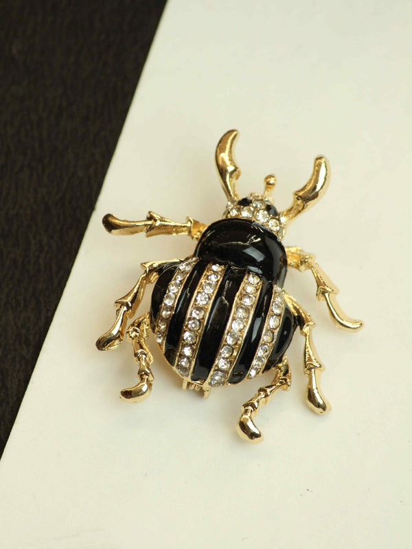 Black Beetle Brooch - TOSSIDO