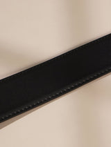 Black Classic Leather Belt - TOSSIDO