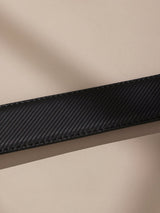 Black & Dark Brown Reversible Leather Belt - TOSSIDO