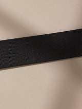 Black & Dark Brown Saffiano Reversible Leather Belt - TOSSIDO