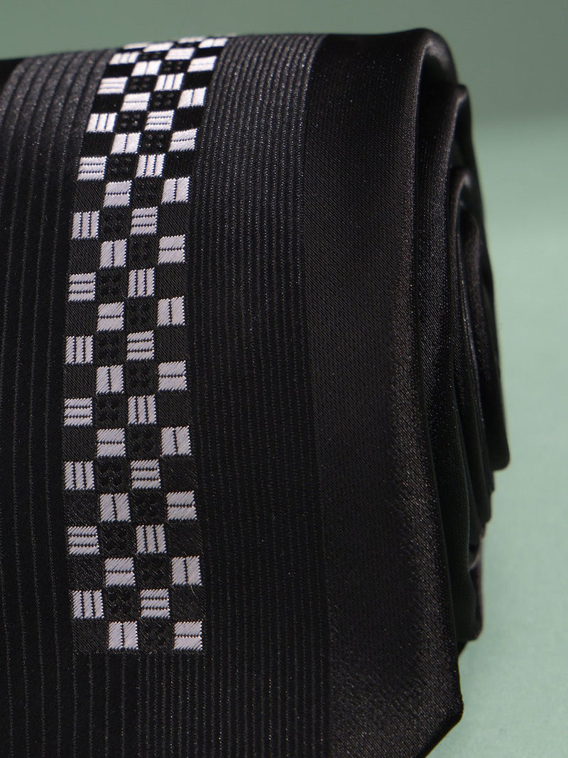 Black Designer Necktie - TOSSIDO