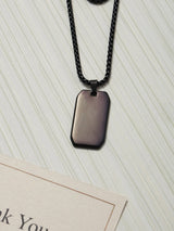 Black Dog Tag Men's Chain - TOSSIDO